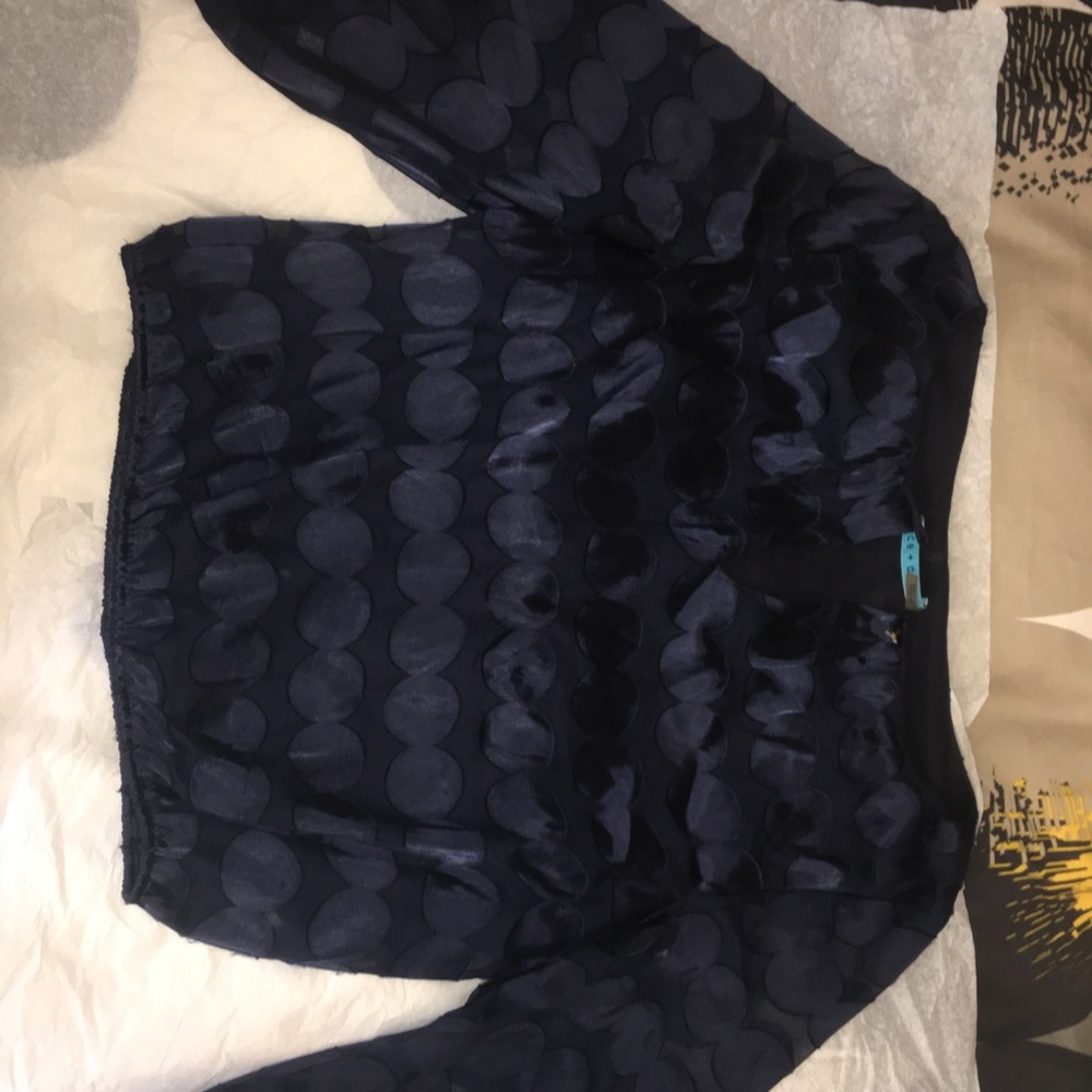 Alice + Olivia Navy Blue Blouse